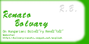 renato bolvary business card